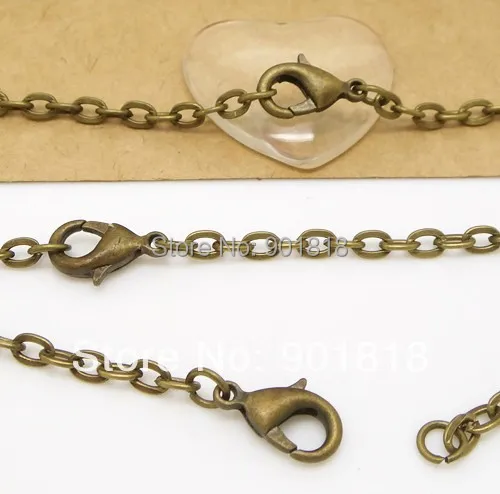 10strands/lot antique bronze Chains Necklaces chains with clasps 3*4mm for chain ring F1056 | Украшения и аксессуары