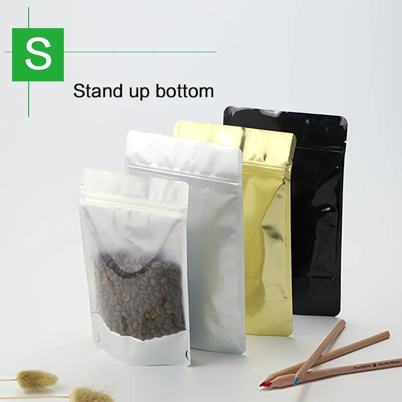 Стоьте вверх мешок с молнией металлической алюминиевой фольги замком черного