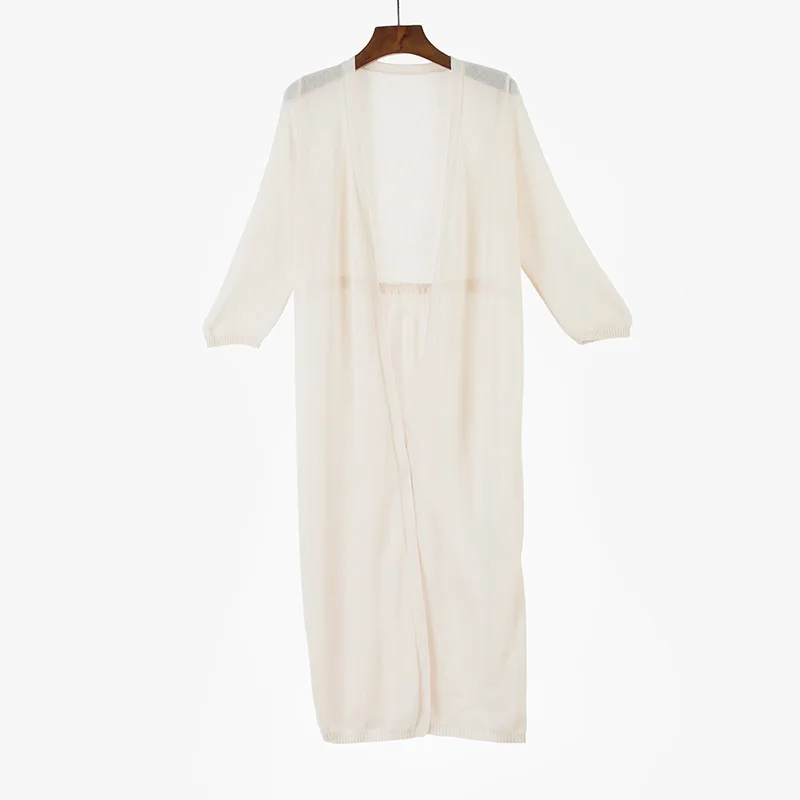 Кардиган женский солнцезащитный Модная вязаная уличная накидка Повседневная