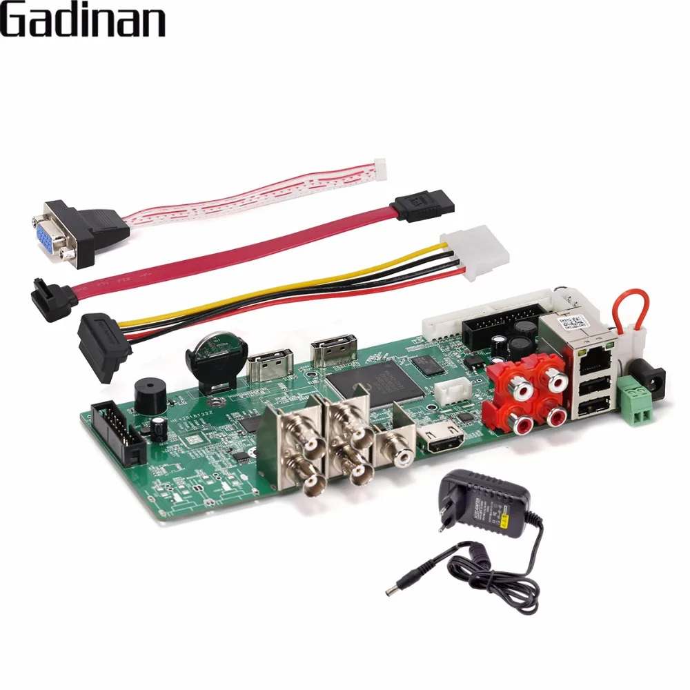 GADINAN 4 канала AHD-H 1080P AHD DVR видеорегистратор AHD/TVI/CVI/CVBS/IP 5 в 1 Гибридный CCTV DVR NVR плата ONVIF XMEye