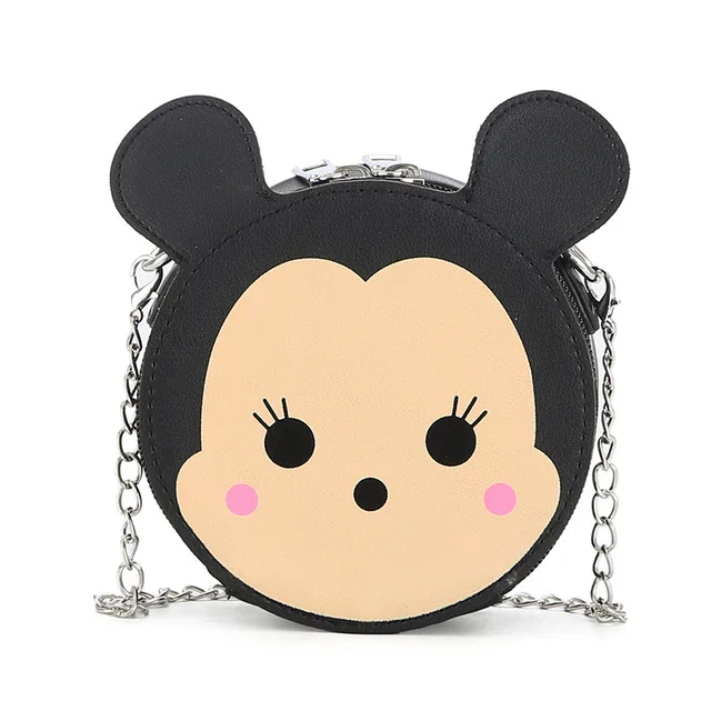 Disney лук Микки Маус сумка-кошелек для монет Минни мультфильм мальчик сумка модная девочка принцесса плечо дорожная сумка