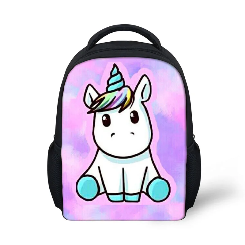 T0910F FORUDESIGNS Fancy Cartoon Horse School Bag For Girls Kids Kindergarten Schoolbag Book Bag Children Mini 12 Inch Mochila Escolar - Цвет: T0910F