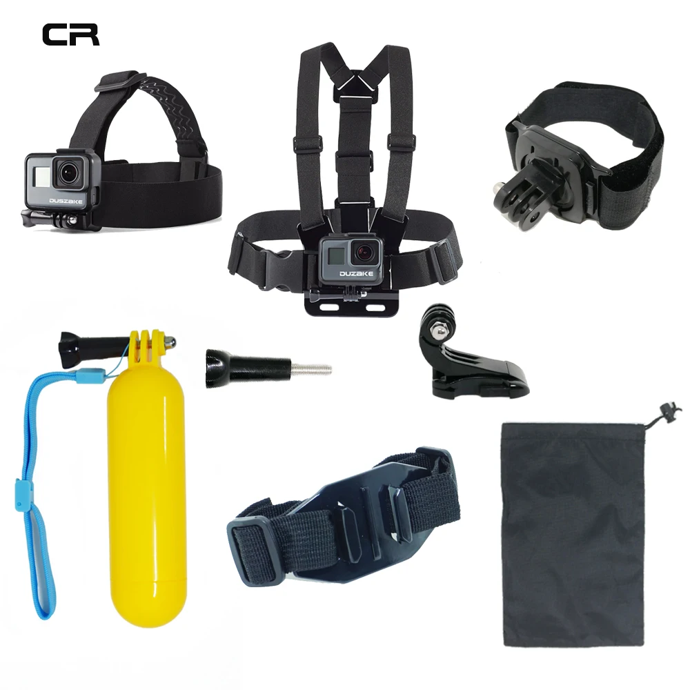 Набор аксессуаров для Gopro Hero 5 6 нагрудное крепление для Xiaomi Yi 4K SJCAM для Go pro Hero 5 Поплавковый сетчатый комплект для экшн-камеры eken H9