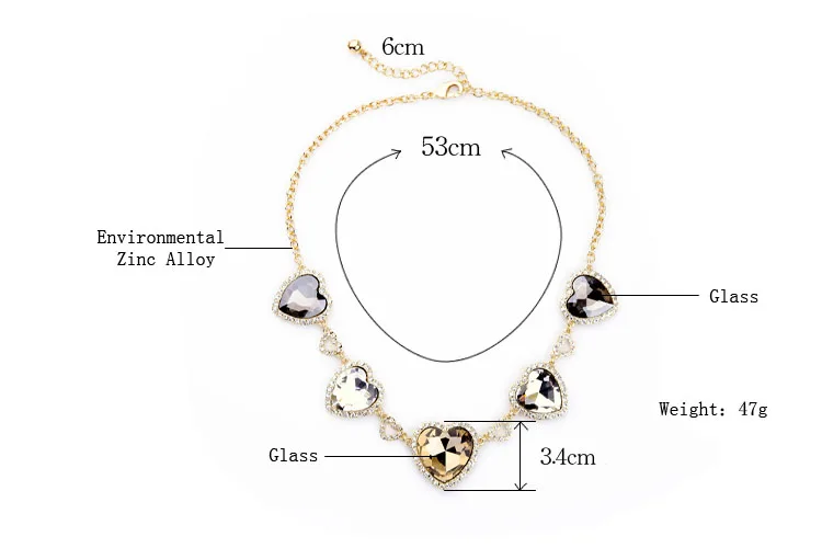 Мода 2017 чистое сердце Цепочки и ожерелья Новое поступление прекрасный Макси