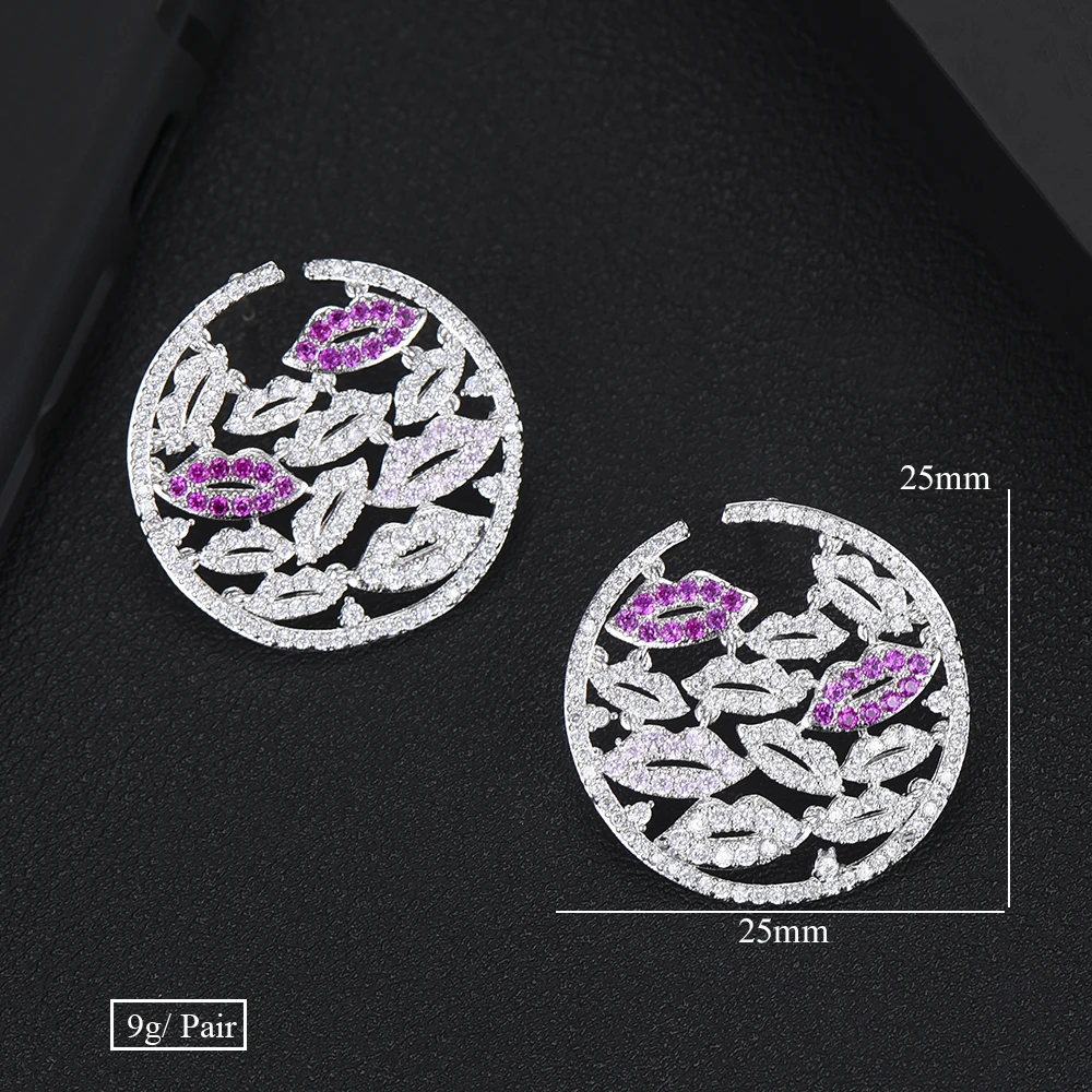 Missvikki модные очаровательные серьги-гвоздики круглые кубические циркониевые с