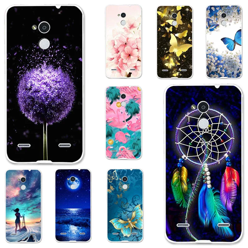 

TPU Cases For ZTE Blade V7 Lite V6 Plus Case Silicone Floral Painted Bumper For ZTE Blade A2 BV0720 5.0 inch Phone Cover Fundas