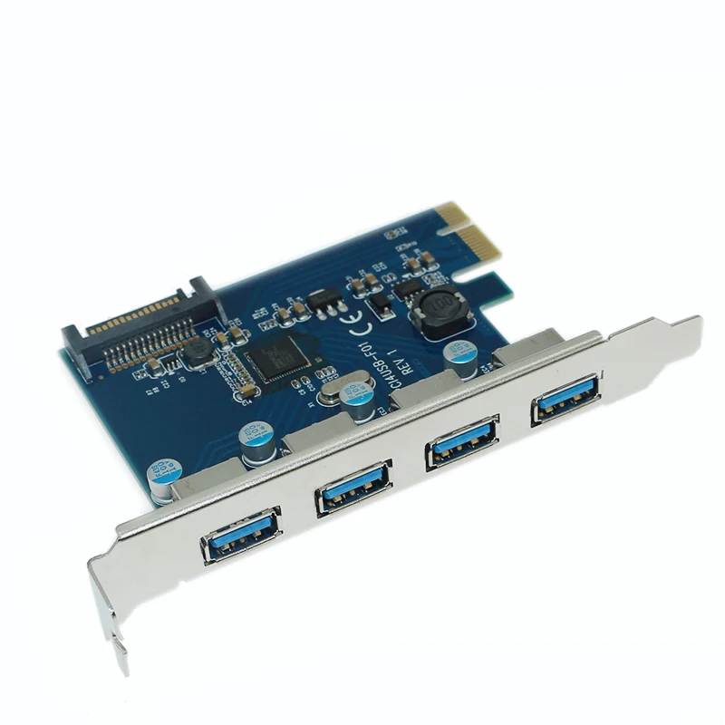 10 шт. PCIE в 4 порта USB 3 0 PCI e адаптер Express портовый концентратор 19Pin 5 Гбит/с FL1100 чипсет