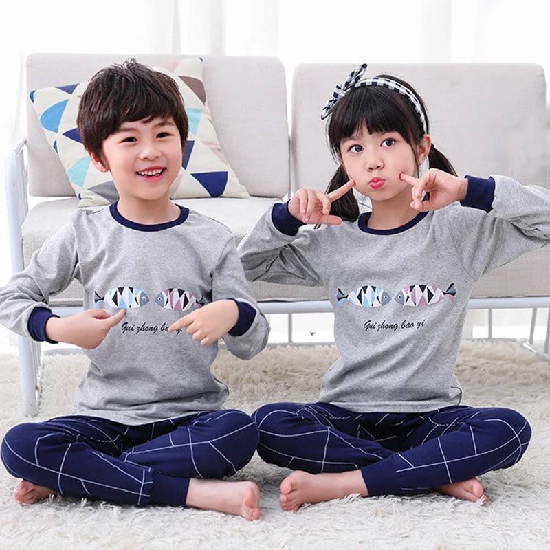 

New Autumn Children Pyjamas Set Kids Cotton Clothes Pant Suit Baby Infantil Pijamas Boys Pajamas For Girls Sleepwear Nightwewar