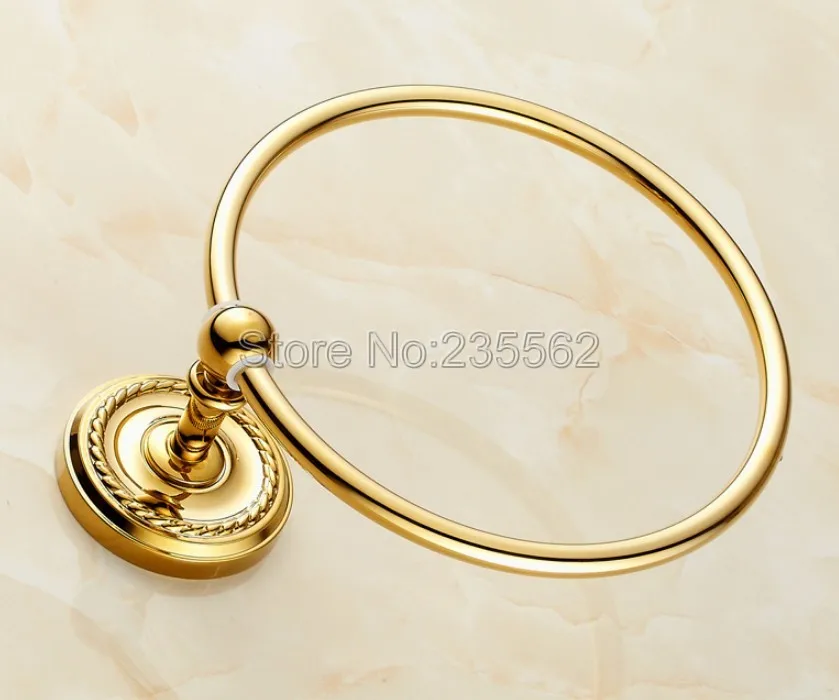 Настенные держатели для банных полотенец золотого цвета латунная отделка lba605|towel