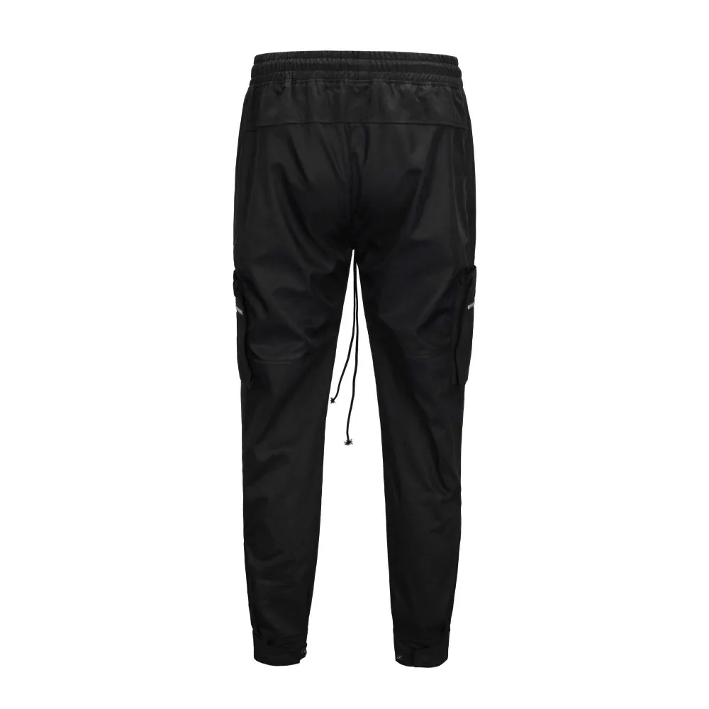 Марка New Fashion Hi Street черный цвет, для мужчин в стиле милитари карманы track Штаны пробежки Брюки-карго
