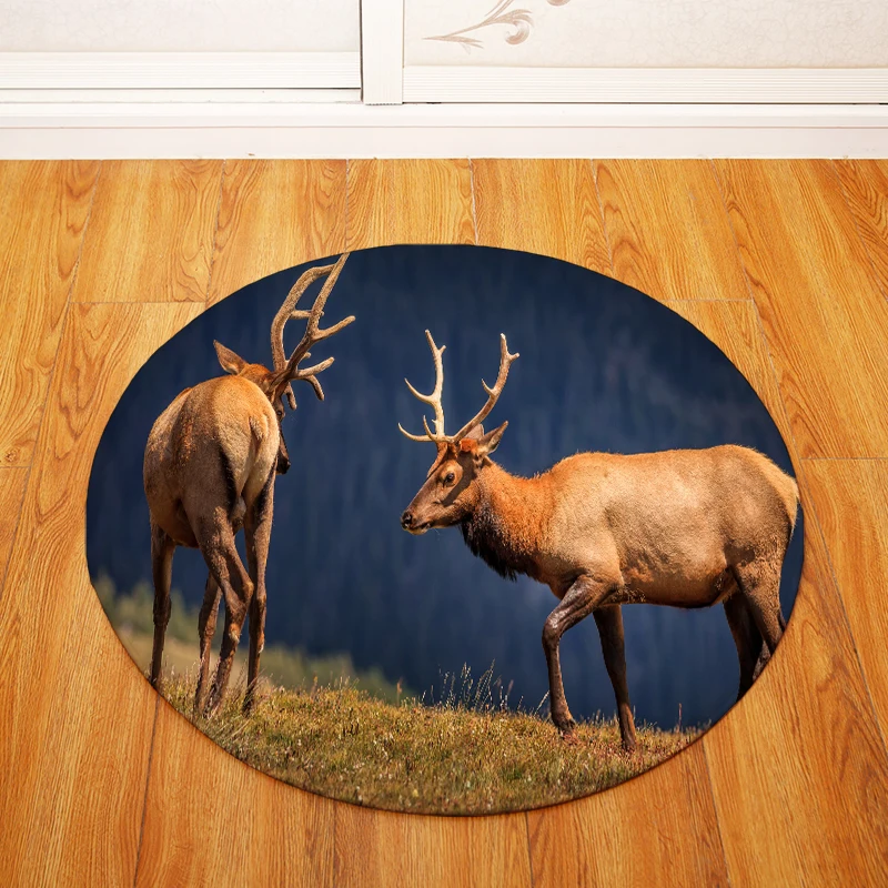 Современная мода скандинавский олень круглый стул/настольный коврик для