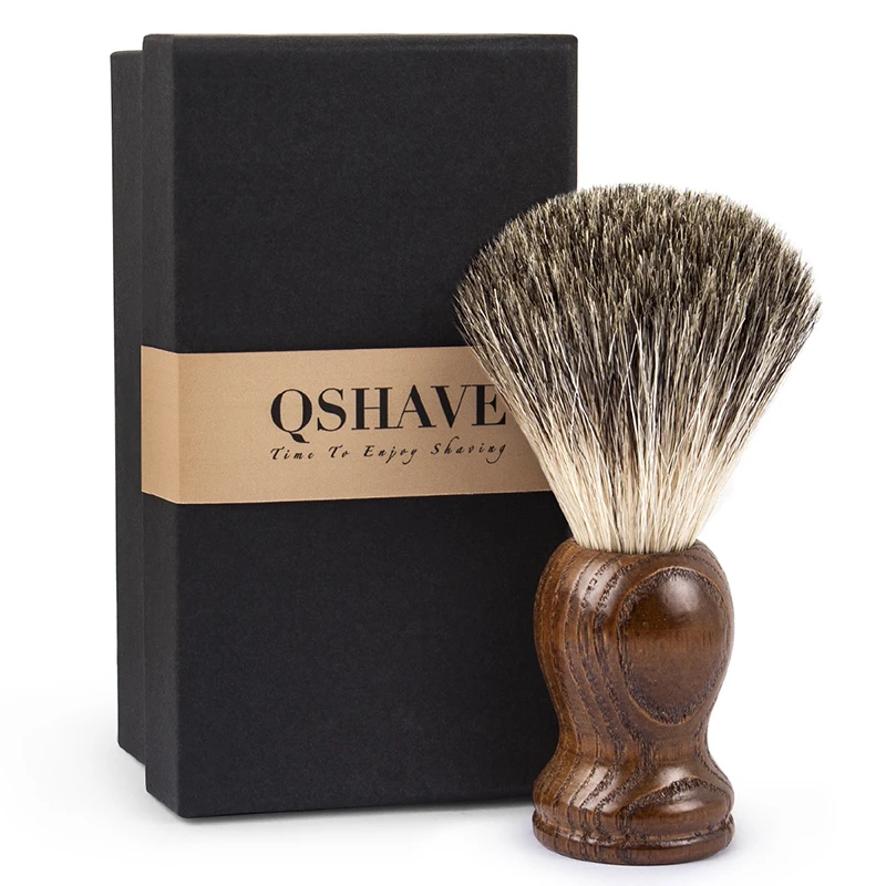 Щетка для бритья Qshave Man щетка из дерева старого безопасная прямая Классическая