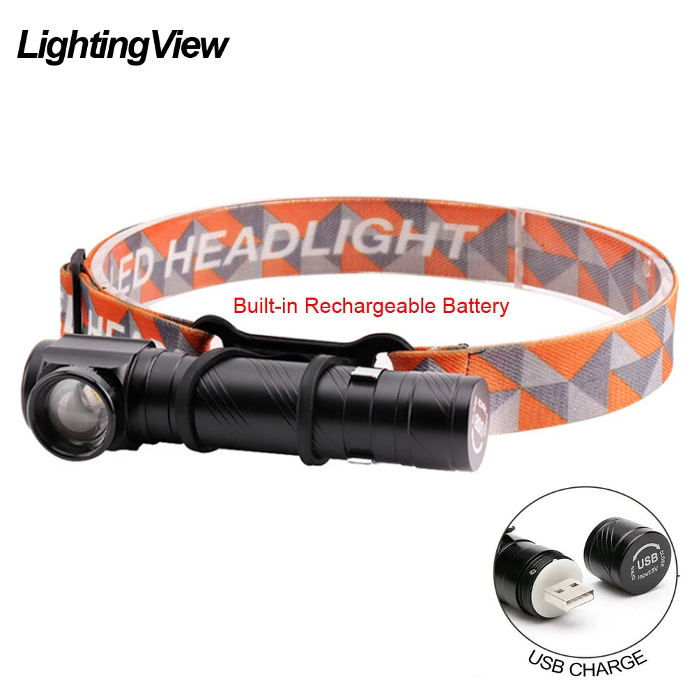 Светодиодный фонарь Lightingview со встроенным литиево ионным аккумулятором и
