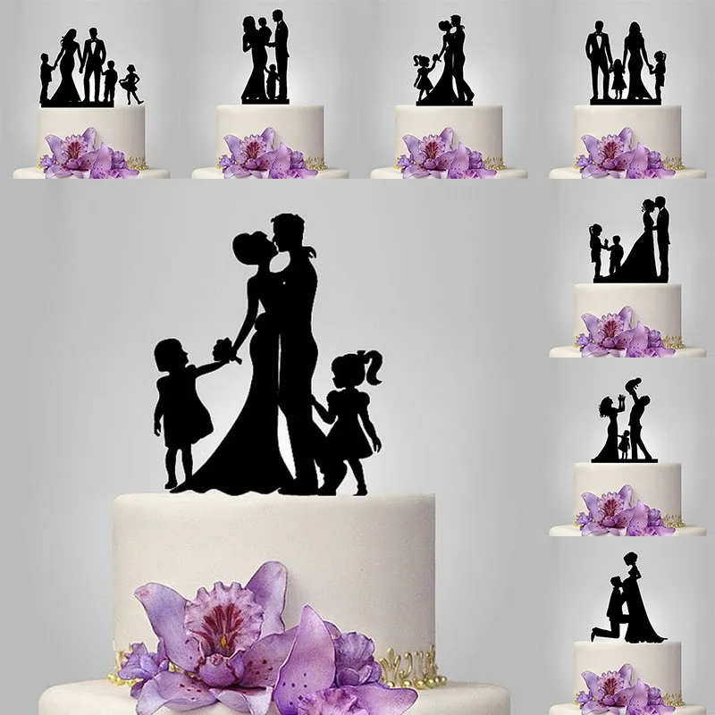Свадебный торт Topper Love Mr Mrs акриловый Безопасный черный Toppers Романтический невесты