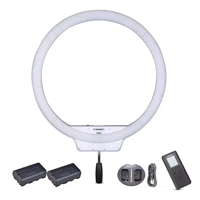 Комплект YONGNUO YN608 3200 K 5500 {включая 2 шт батареи зарядное устройство} YN 608 CRI 95 + LED Bulds