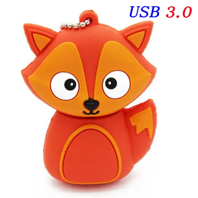 Fox JASTER USB 3,0,, Пингвин, Сова, лиса, флеш-накопитель, мультфильм, usb флеш-накопитель, флешка, 4 ГБ, 16 ГБ, 32 ГБ, 64 ГБ, U диск, животные, карта памяти, подарок - Цвет: Fox