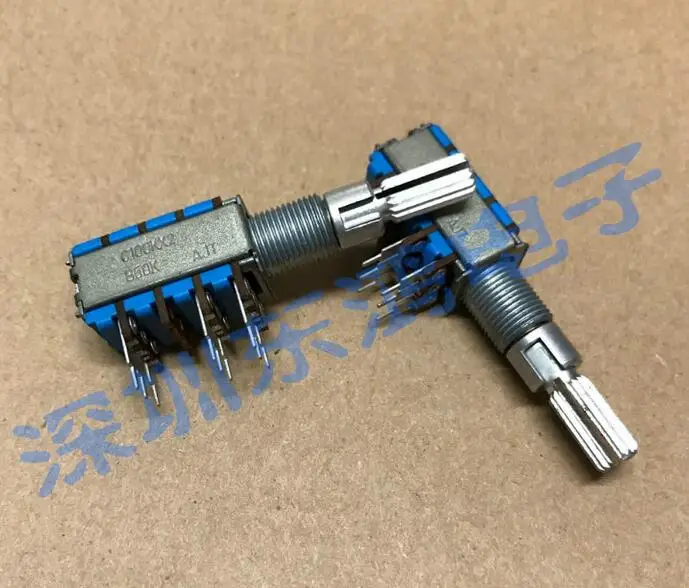 

[VK] Japanese TOCOS precision potentiometer double shaft double axis three C100Kx2 B50K within the shaft midpoint