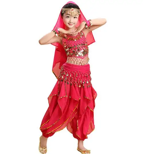 Детский костюм для танца живота индийских танцев болливудских платье этнических