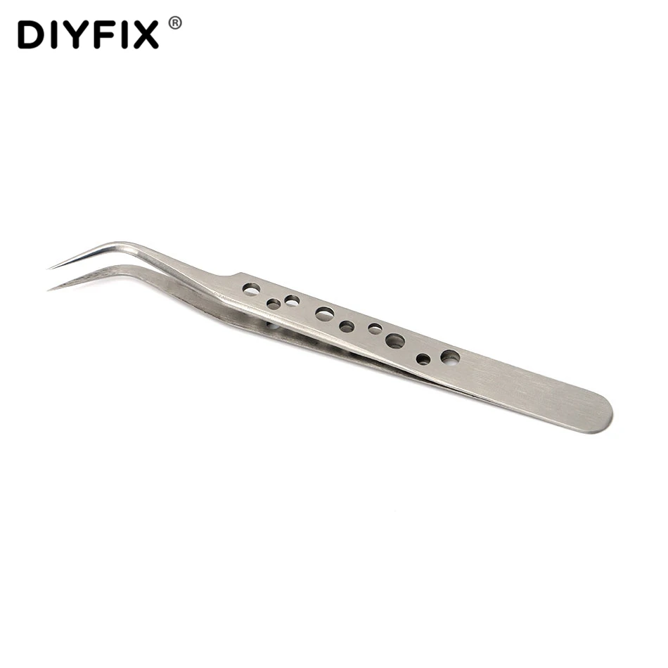 Пинцет DIYFIX 7-SA 1 шт. высокоточный из нержавеющей стали с изогнутыми щипцами |