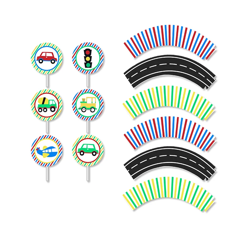 

Transportation Party Cupcake Toppers Decor Trucks Birthday Party Decorations Transportation Baby Shower Decorations Supplies