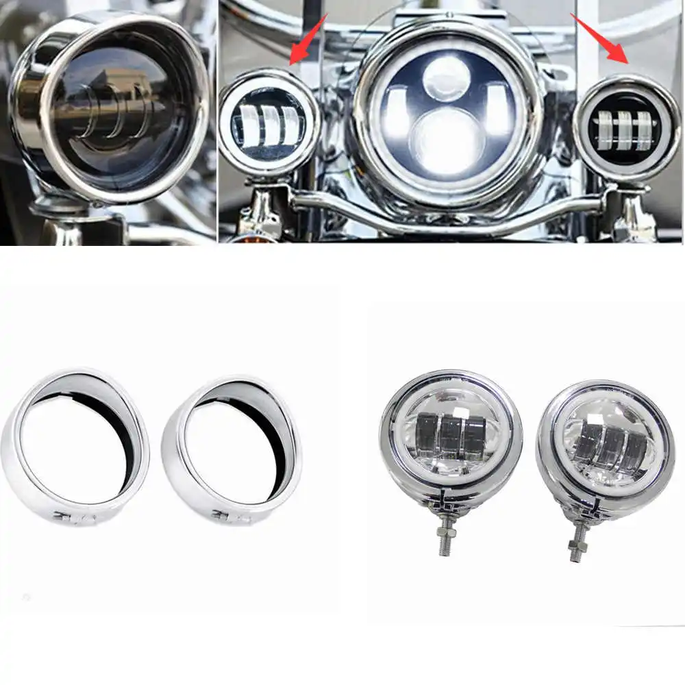 Крепежный кронштейн для фар с козырьком 4 5 дюйма Harley touring softail Street Glide|ring for|ring ringring