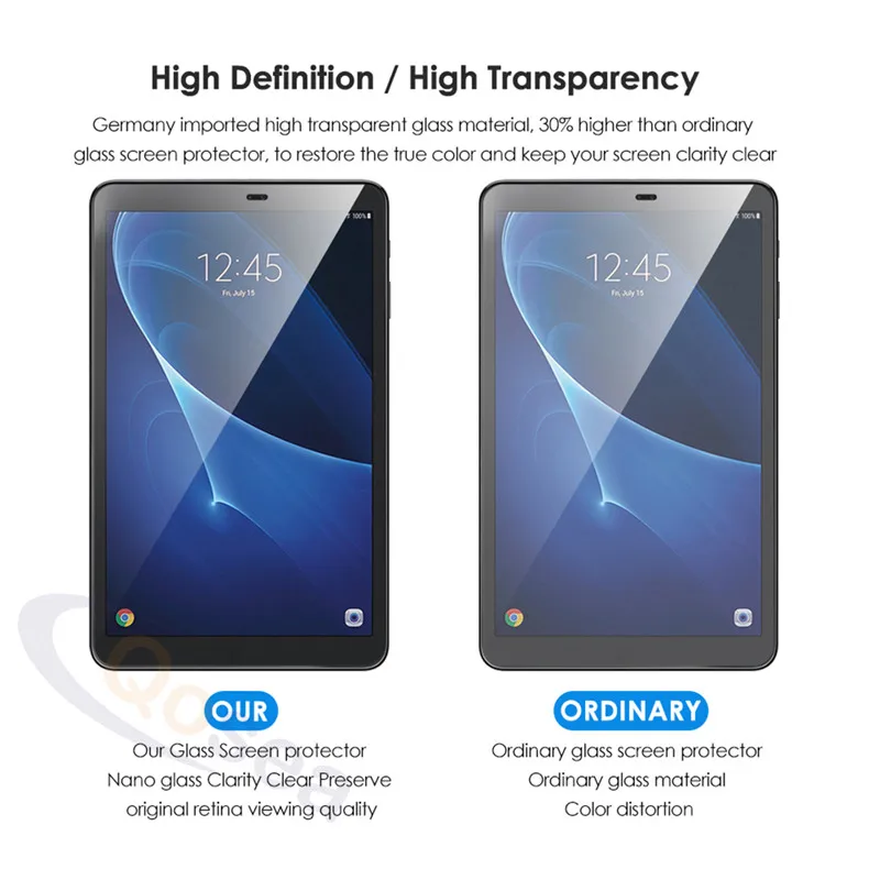 Qosea Защитная пленка для Samsung Galaxy Tab A A2 10 5 2018 T590 T595 Экран протектор ультра тонкий