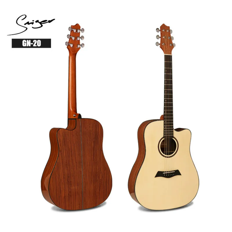 

Guitar 41 Inches D-Body Acoustic Electric Steel-String Spruce Sapele Flattop Guitarra 6 Strings Folk Pop Cutaway High Gloss