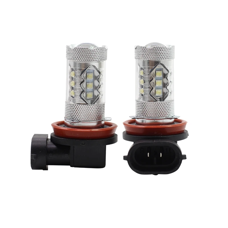 Cawanerl 2 X H11 80 Вт Светильник лампы 16 SMD 1800LM белые 6000K Автомобильные противотуманные