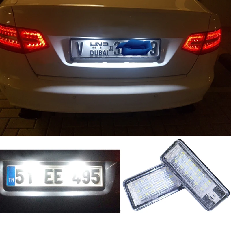 2-20 шт. светодиодный номерной знак свет Canbus Led лампа для автомобиля Audi A4 A6 2006 C6 A3 S3 S4 B6 B7 S6 A8 S8 RS4 RS6 Q7 никаких ошибок выявлено не было 12V