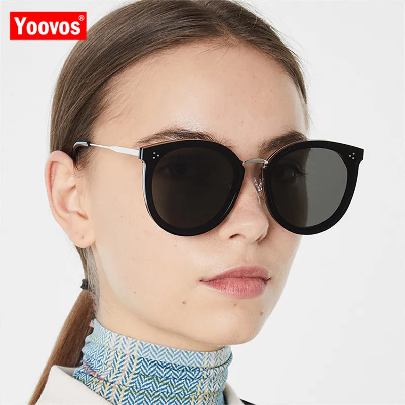 Yoovos 2021 Новые солнцезащитные очки кошачий глаз женские винтажные карамельных