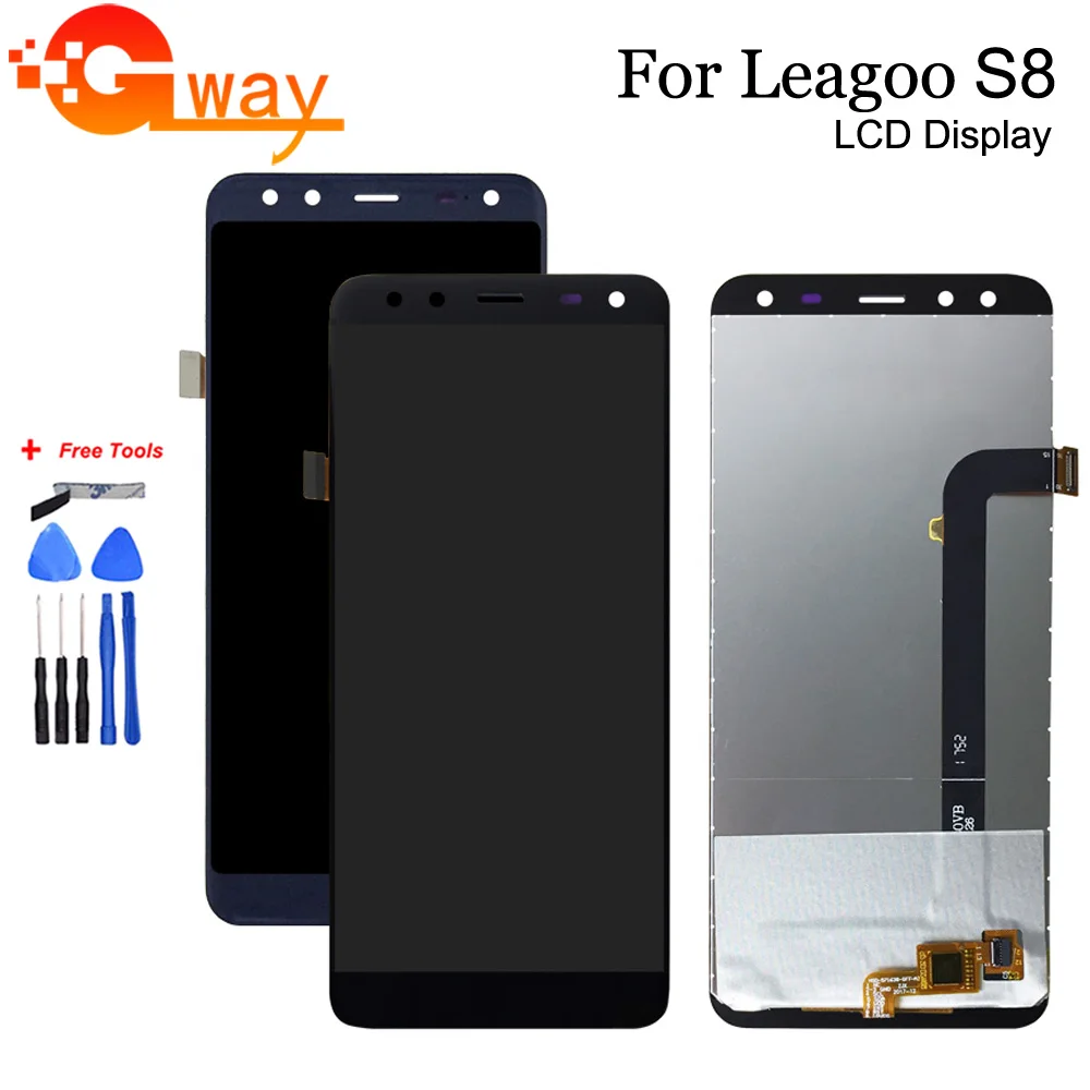 

Черный ЖК-дисплей 5,72 дюйма для Leagoo S8 + сенсорный экран 100% протестированный экран дигитайзер в сборе Замена + Инструменты