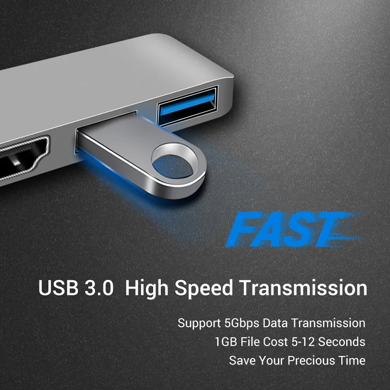Док-концентратор Snowkids type C для MacBook Pro MacBook Air HDMI USB3.0 USB C портами расширительный разветвитель