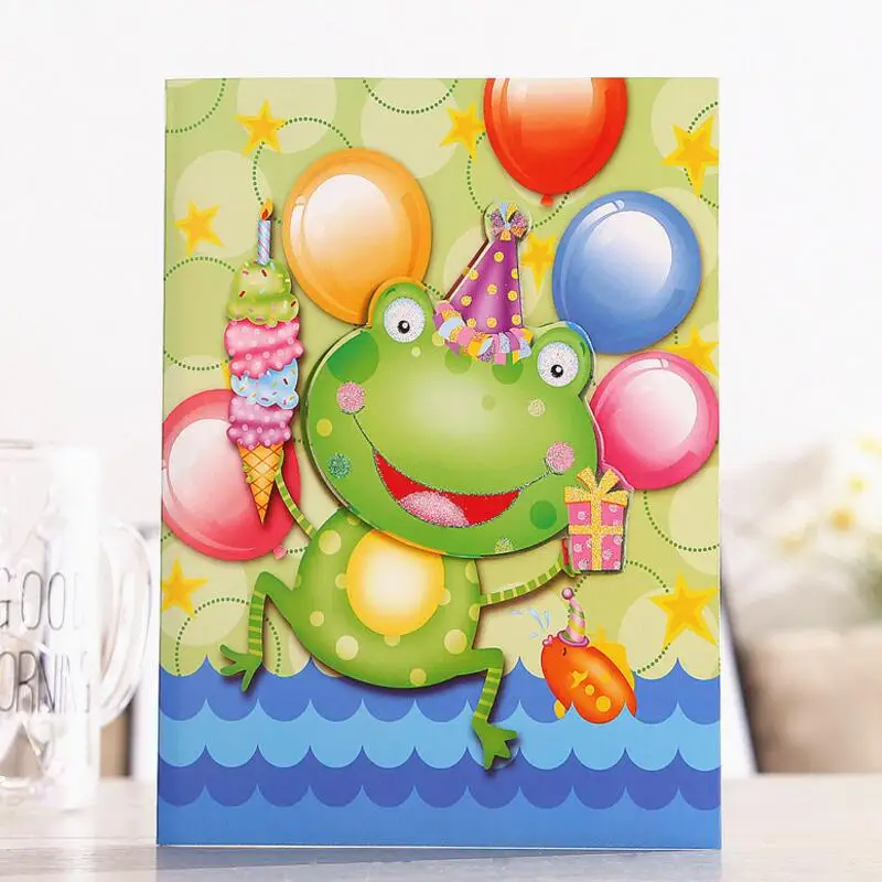 5 шт./лот мультяшная музыкальная поздравительная открытка сделай сам бумажная с