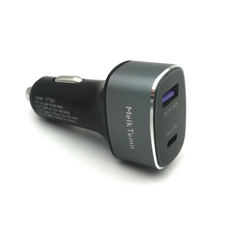 Car charger Быстрая зарядка QC 3,0 двойной порт usb Тип C PD Быстрый автомобильный телефон зарядное устройство для Iphone samsung huawei Быстрая зарядка Авто адаптер автомобиля - Тип штекера: Car charger