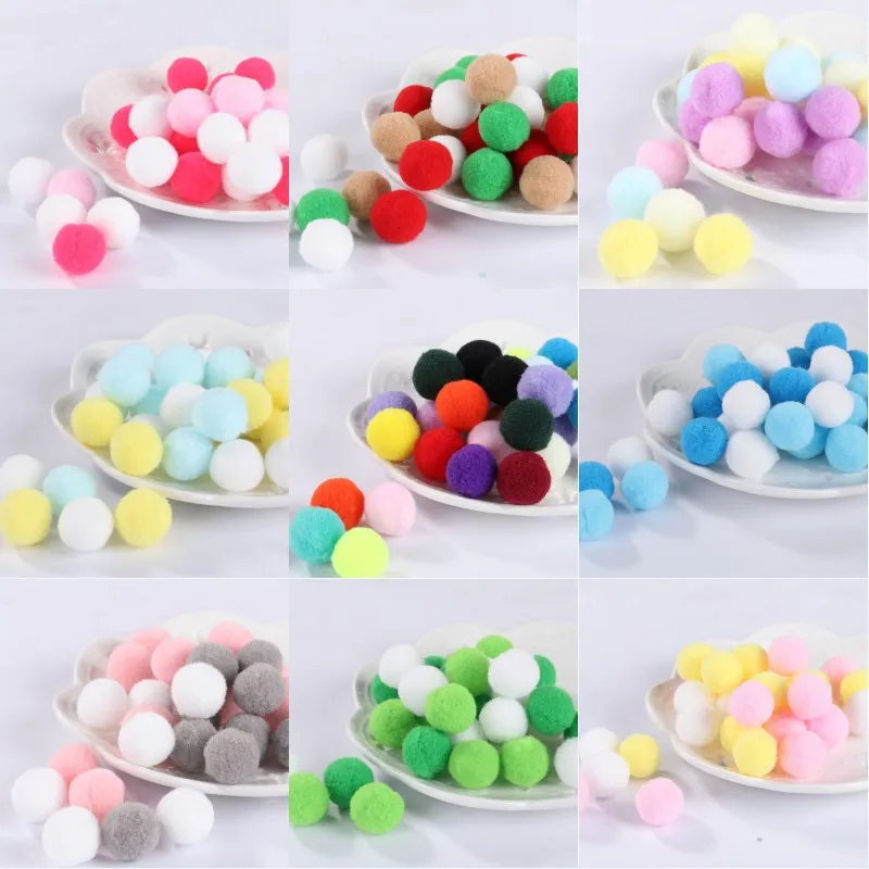 Мягкие помпоны для поделок из меха 20 мм разные цвета|pom pom wedding|pom pomwedding poms |