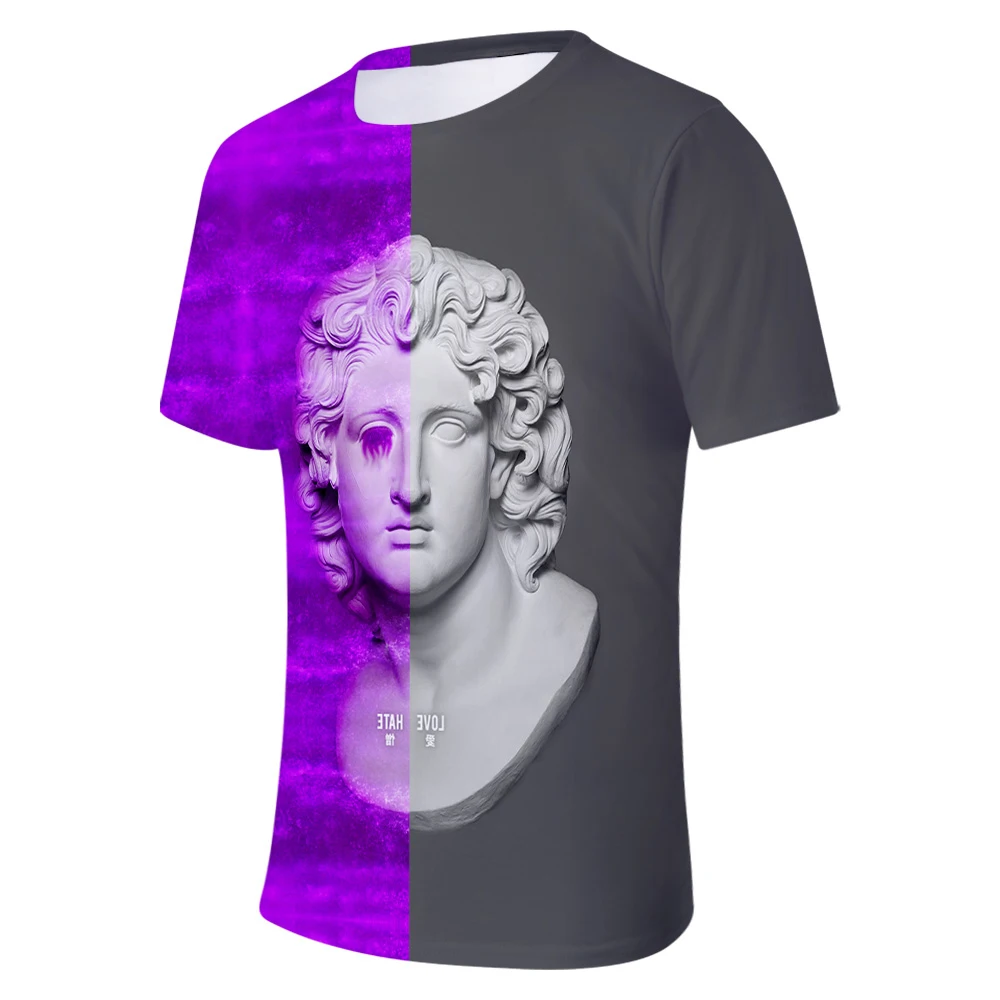 Новый модный костюм для косплея Vaporwave повседневные футболки с коротким рукавом и