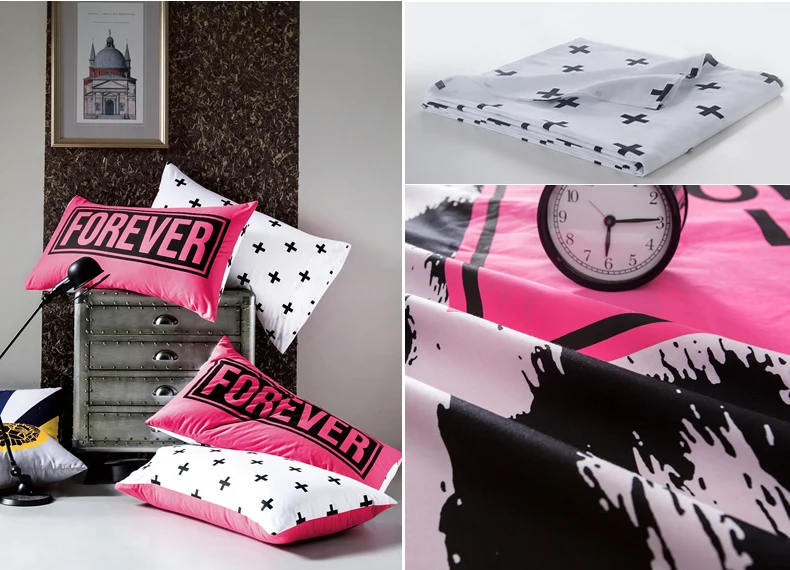 Розовый Леопард 4 шт постельные принадлежности наборы для молодежи пододеяльник