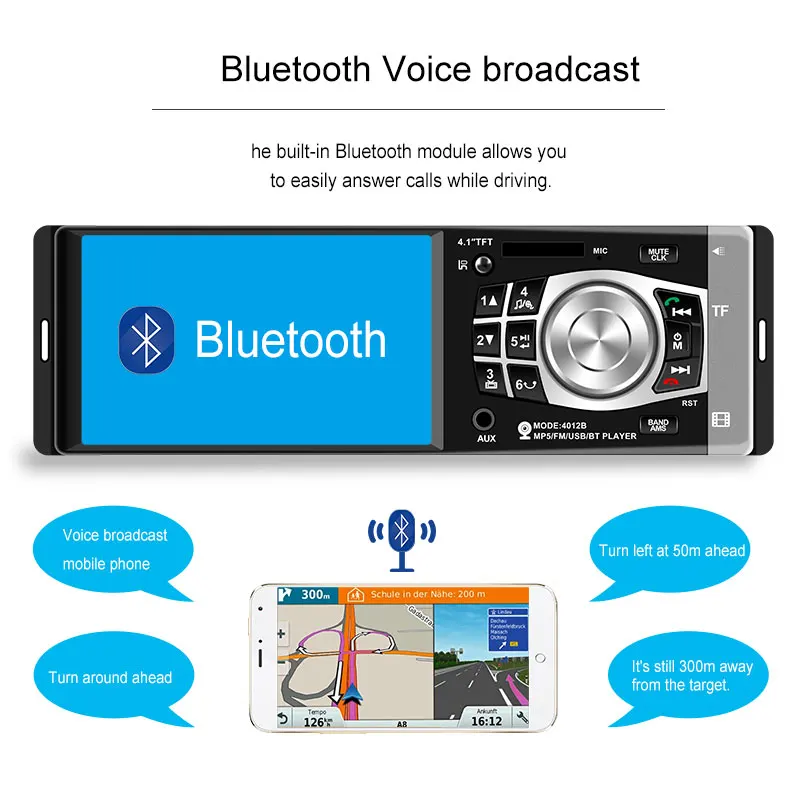 Автомагнитола 1 Din 4 &quotTFT экран аудио стерео MP3 автомобильный плеер Bluetooth Камера