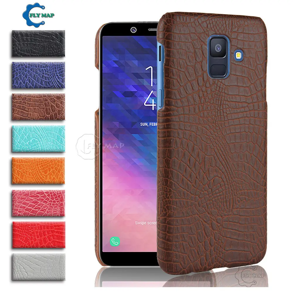 Чехол из крокодиловой кожи для Samsung Galaxy A6 2018 SM A600 A600F A600FN A600F/DS Жесткий ПК чехол
