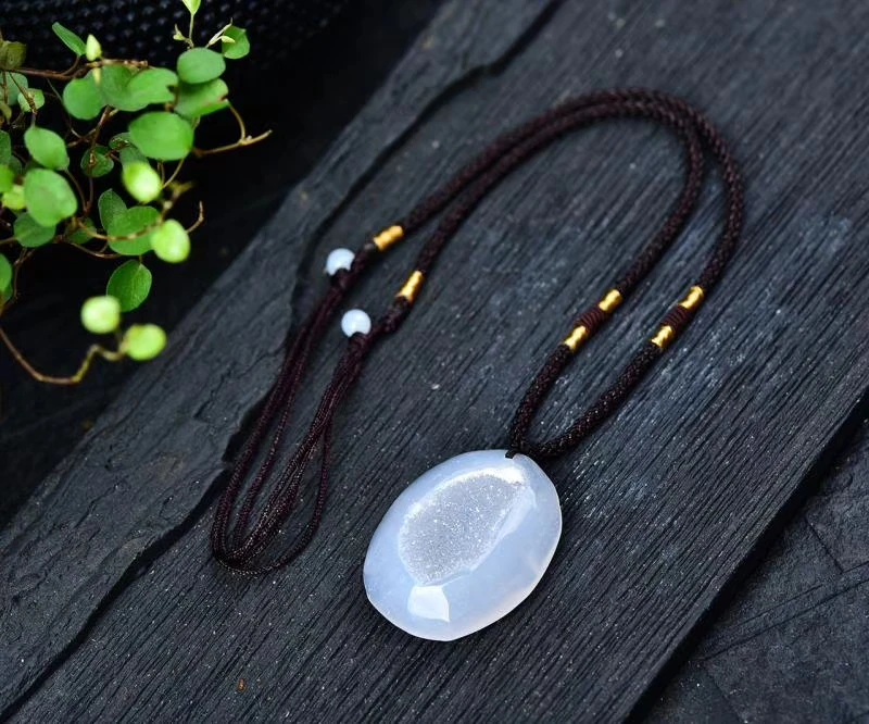 Ожерелье Guardian из натурального агатстоуна модное ювелирное изделие подвеска