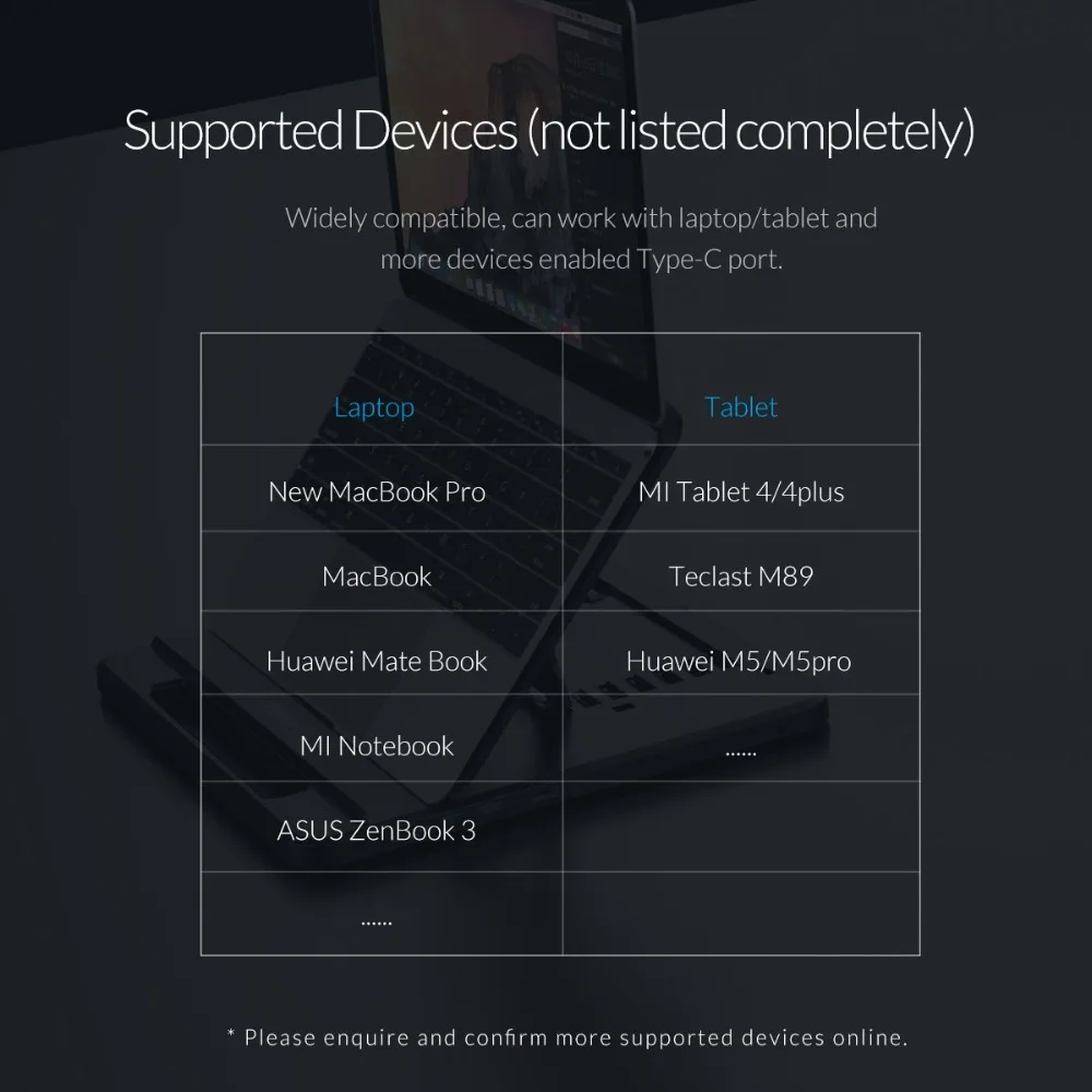 ORICO USB C концентратор USB-C-HDMI PD USB 3,0 концентратор с многоугольным регулируемым держателем для MacBook ноутбука планшета 4 в 1 док-станция