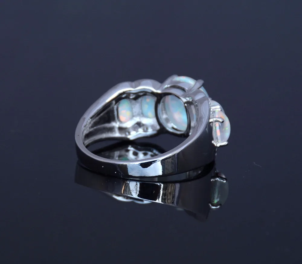Белые кольца с огненным опалом для женщин|ring treatment|jewelry fashion ringsring holder jewelry |