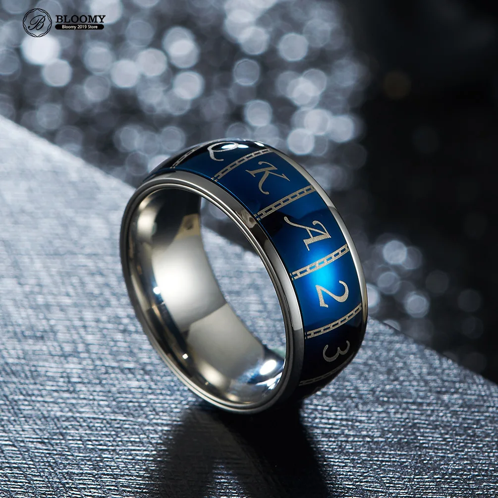 Хит продаж 9 мм игральные карты цифровой шаблон Поворотный кольцо для Для мужчин