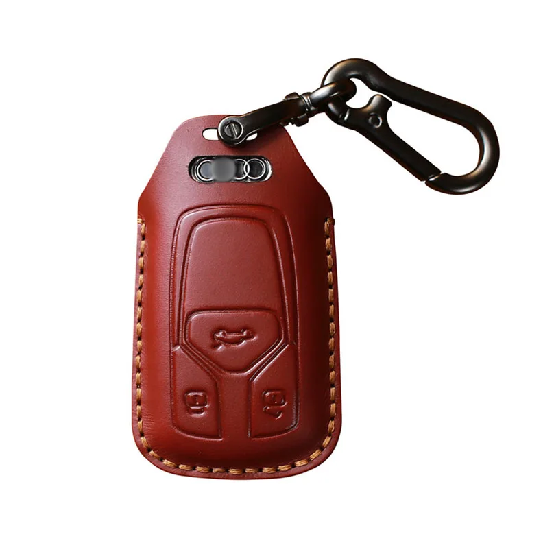 Натуральная кожа высокое качество чехол для ключа автомобиля AUDI 2017 2018 A4 B9 Q5 Q7 TT S4 S5