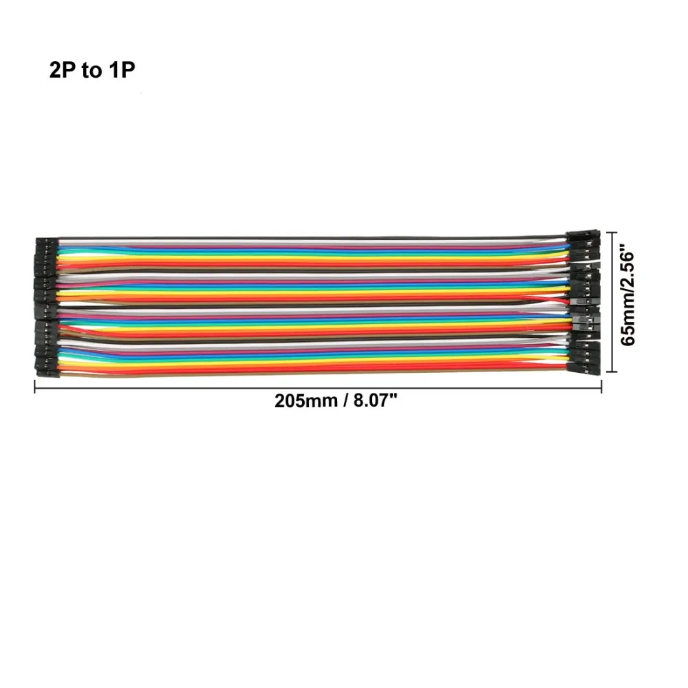UXCELL продвижение 20 5 см длина 2P до 1P Женский Перемычка провода 2 мм 54 Шаг 1 3