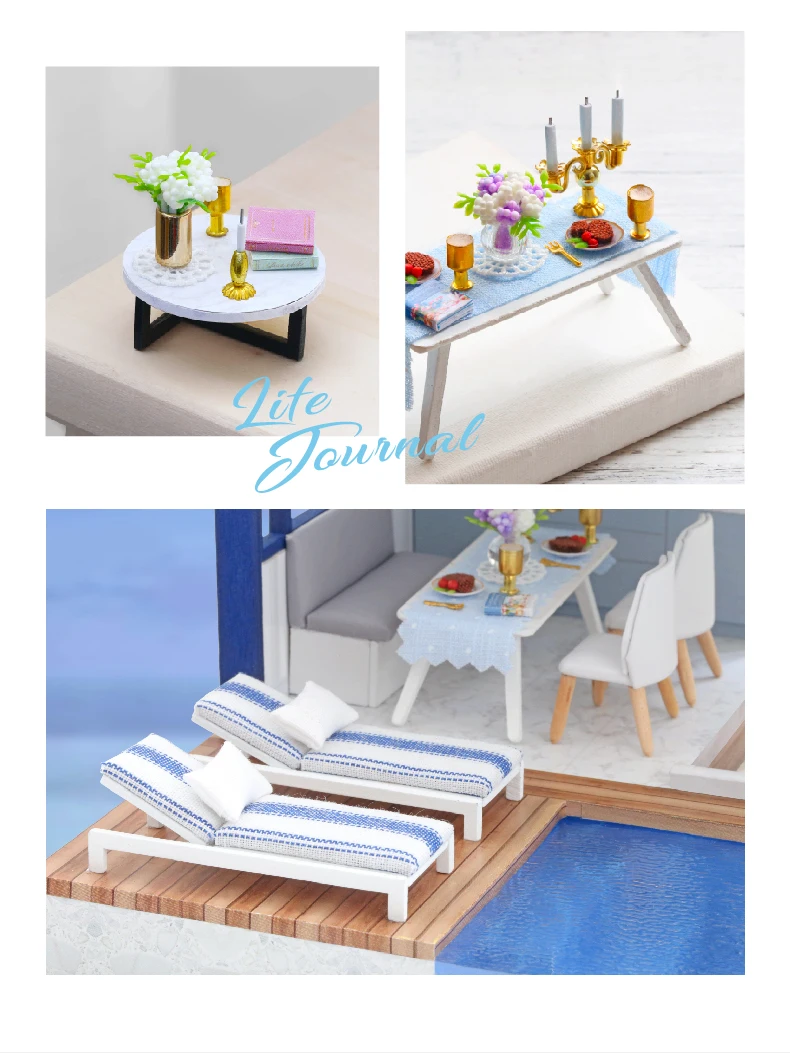 Большой 3D DIY Кукольный дом Миниатюрный с мебели кукольный дом вилла модель с музыкальный набор деревянные игрушки-время квартиры