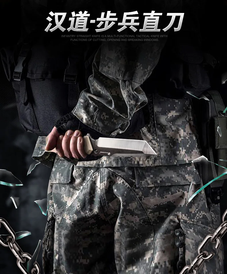 HX OUTDOORS Fixed Blade Knife Hunting Knives 58Hrc, 7cr17mov Steel Survival knife Essential tool For Man Gift Knife Dropshipping