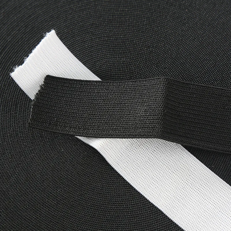 Мягкая трикотажная плетеная эластичная лента XUNZHE для шитья одежды 20 мм/40 м белого