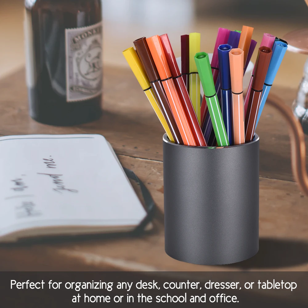 Офисные аксессуары карандаш органайзер для хранения алюминиевый круглый