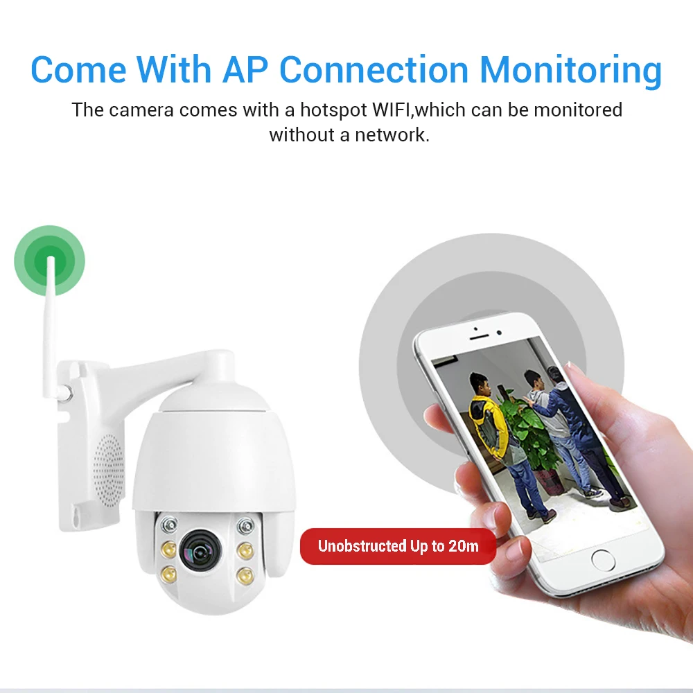 1080P IP камера WiFi наружная скоростная купольная 5X Zoom IR сетевая CCTV беспроводная